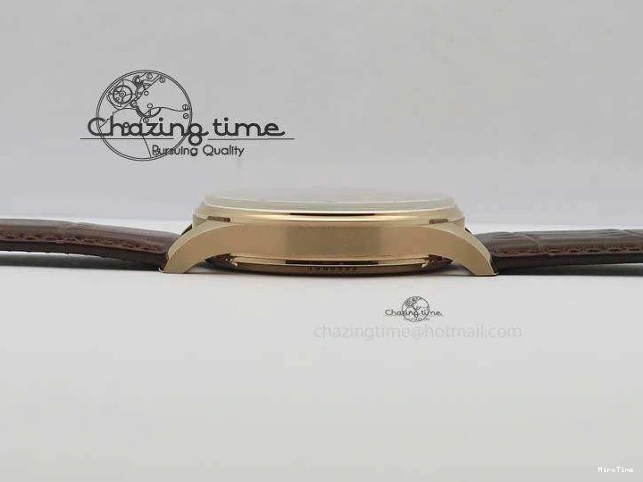 MIROTIME 0513 GoAnywhere Portuguese IW5444 RG White Dial RG Numbers On Brown Leather Strap A 7253